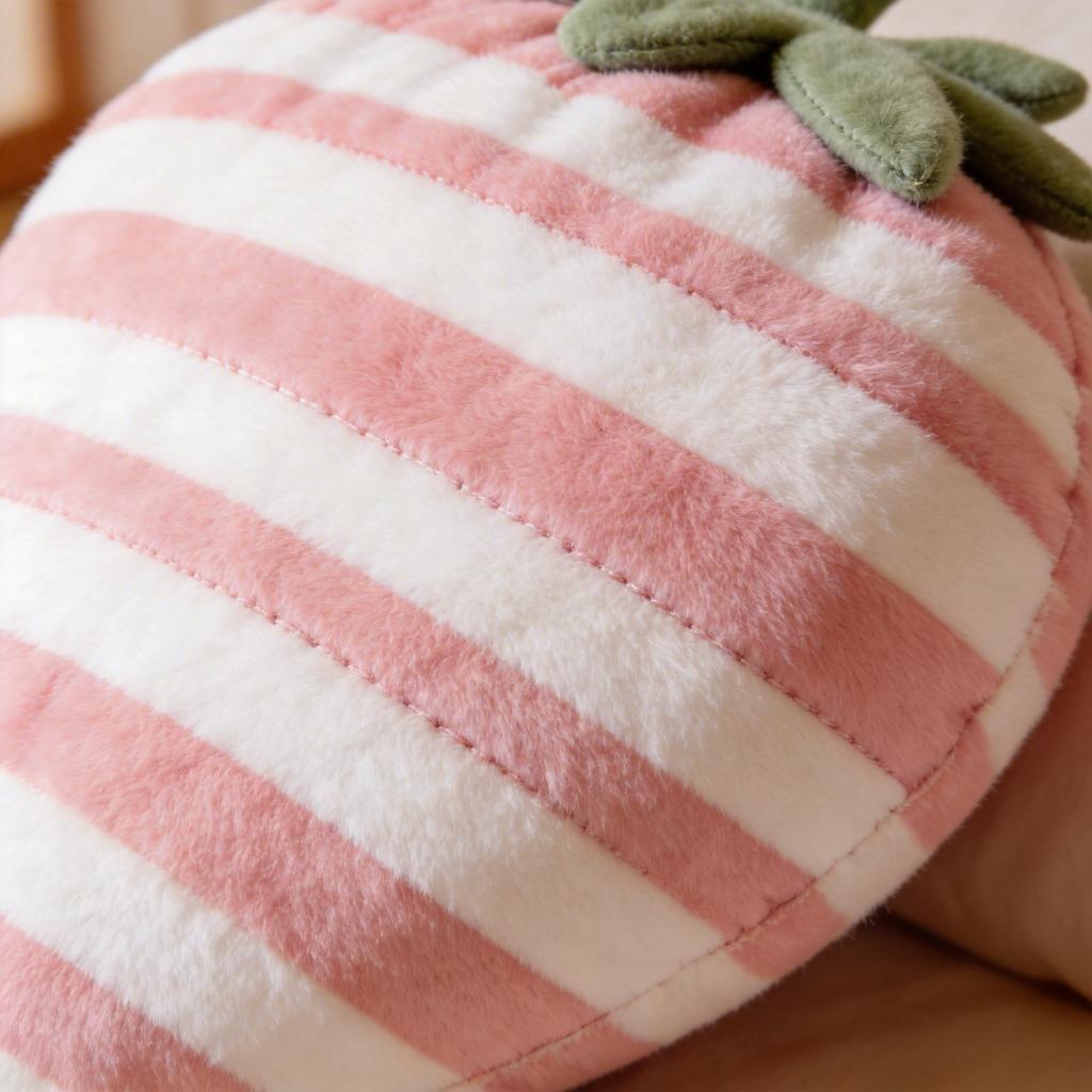 Playful & Whimsical | Soft Plush Fabric | Fun Kids' Room Decor | Perfect Gift for Little Dreamers | Strawberry Shape Design