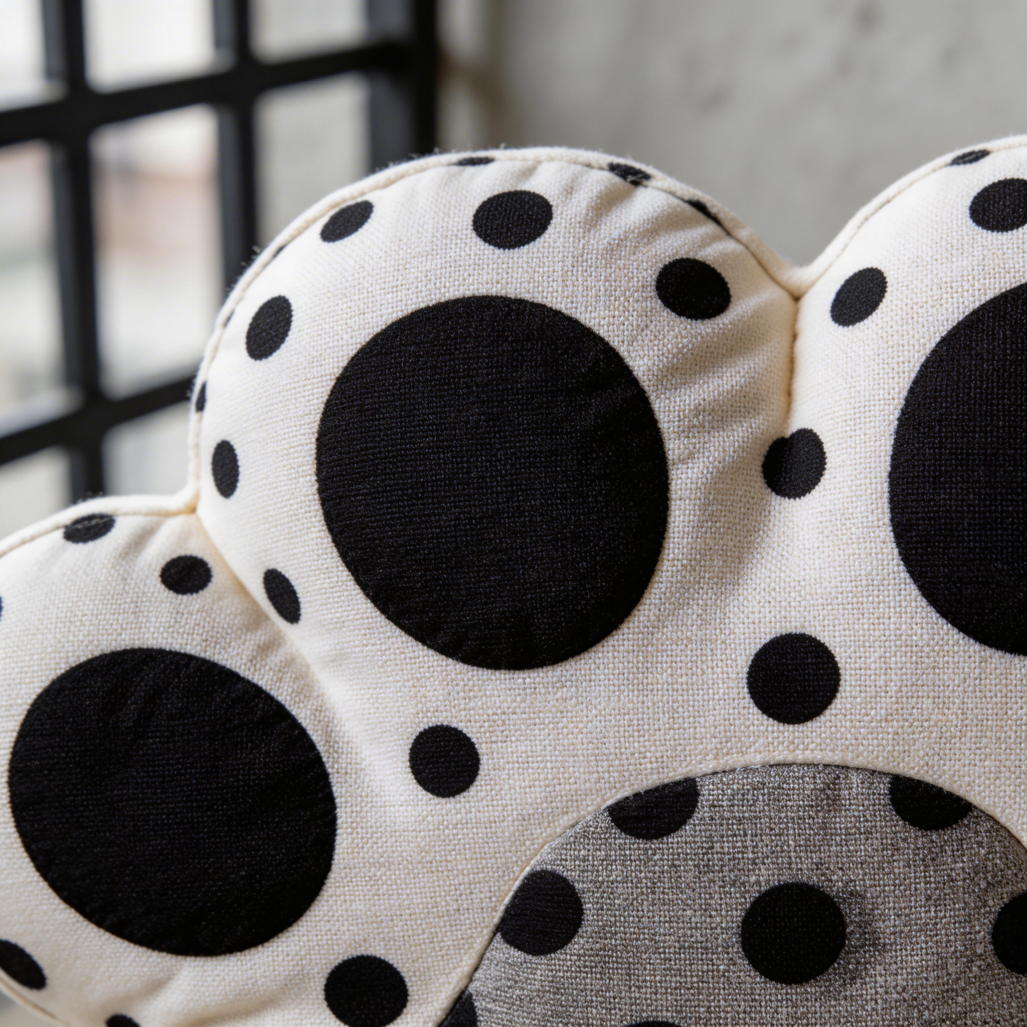 Adorable Paw Print Pillow | Soft Cotton | Cute Home Decor | Perfect Gift for Pet Lovers | Fun Polka Dot Design