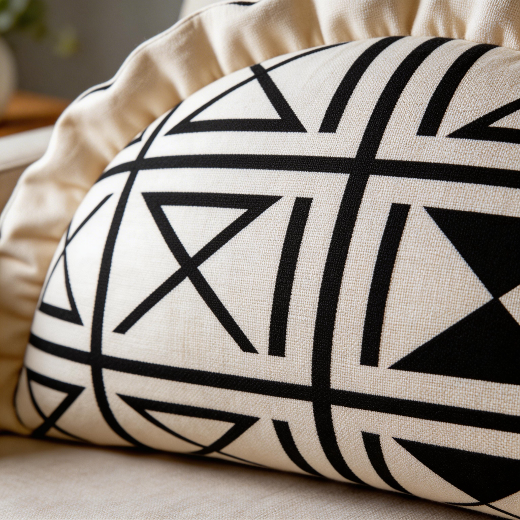 Elegant & Chic | Soft Cotton Material | Cozy Sofa Pillow | Ideal Gift for Interior Enthusiasts | Geometric Pattern Design