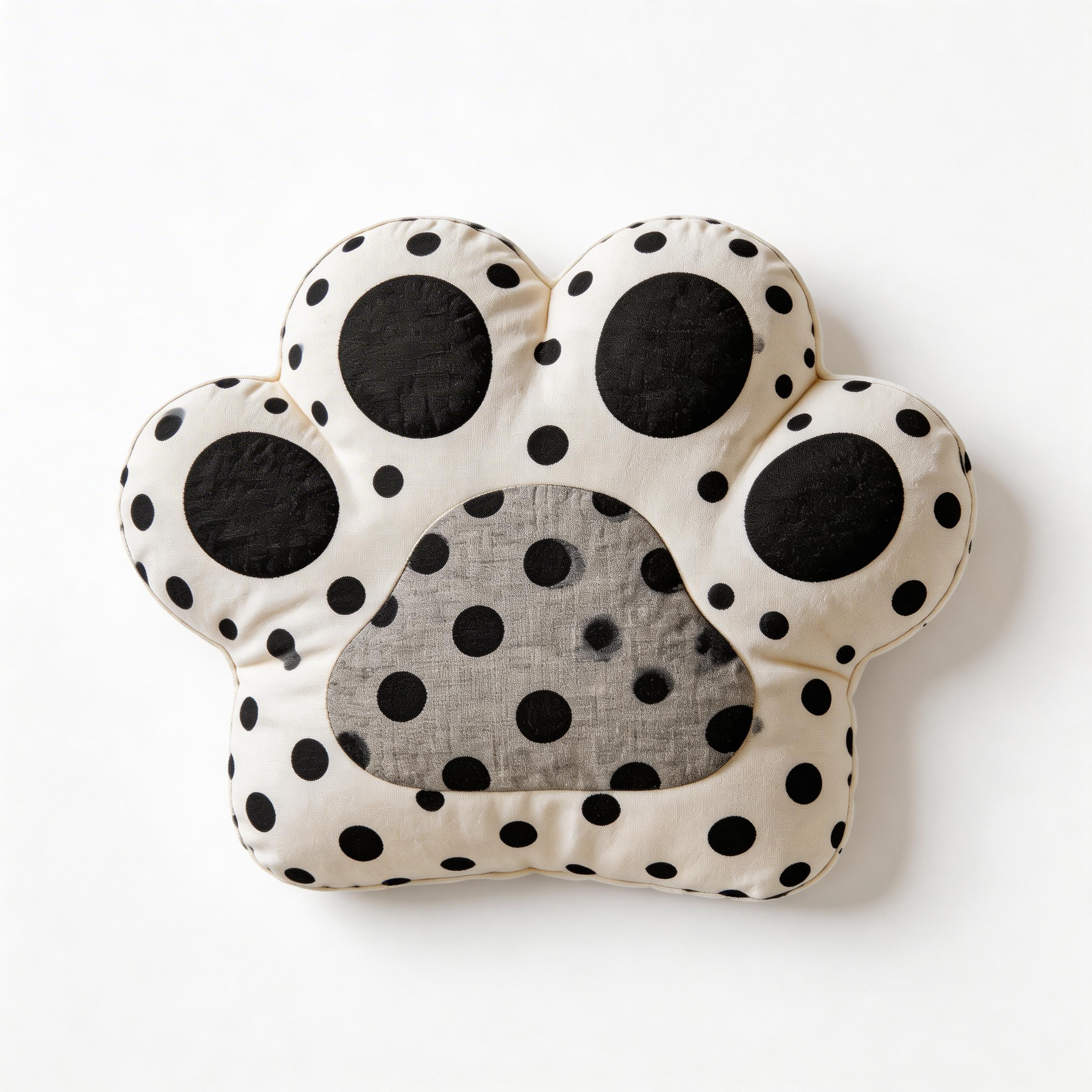 Adorable Paw Print Pillow | Soft Cotton | Cute Home Decor | Perfect Gift for Pet Lovers | Fun Polka Dot Design