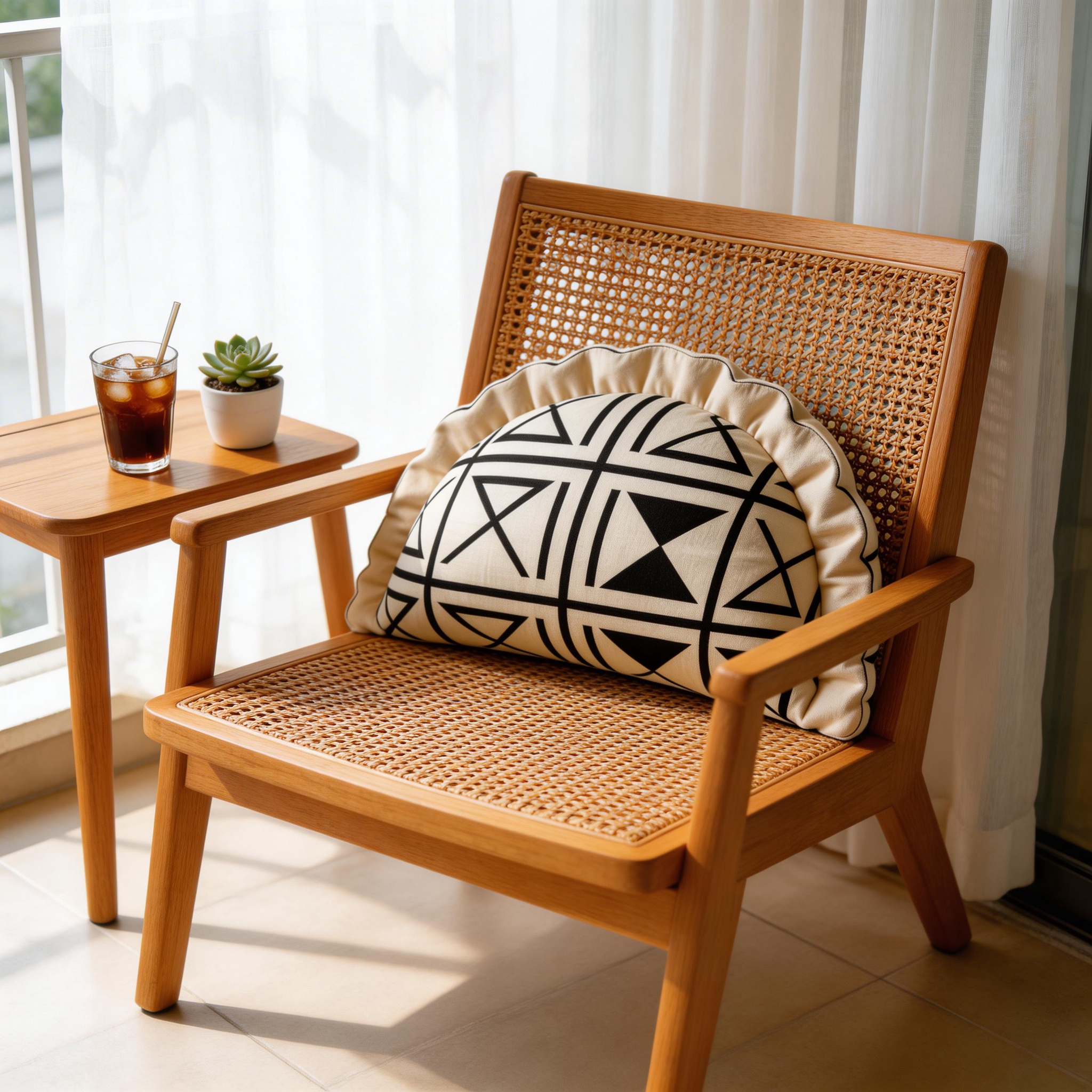 Elegant & Chic | Soft Cotton Material | Cozy Sofa Pillow | Ideal Gift for Interior Enthusiasts | Geometric Pattern Design