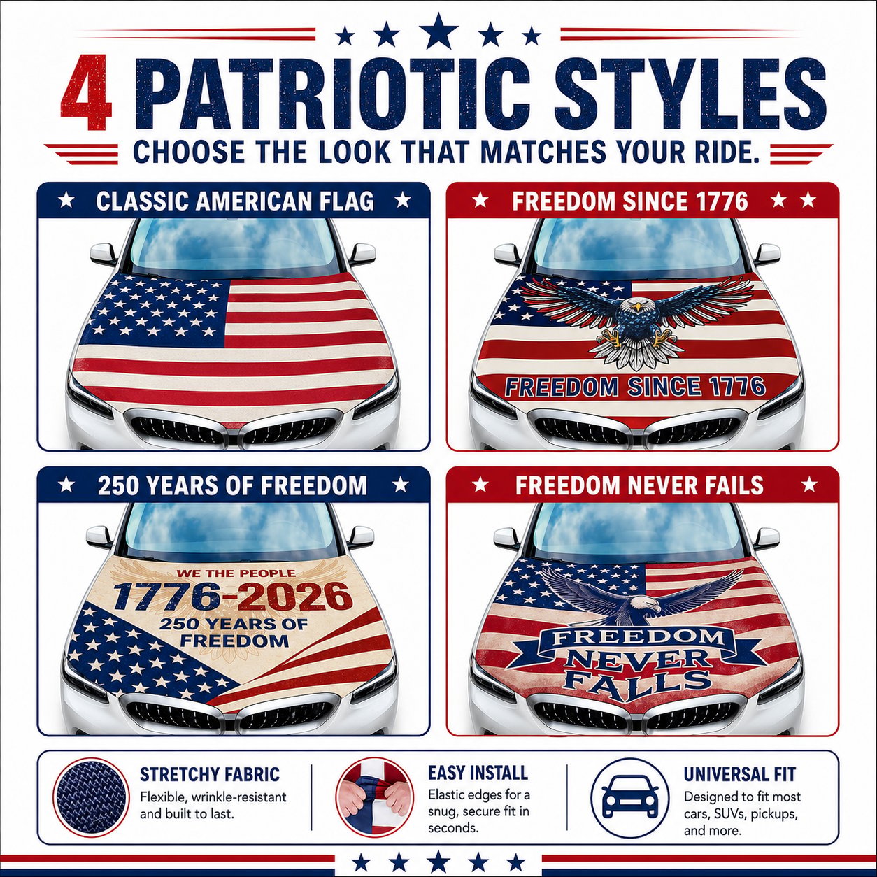 Universal American Hood Flag Cover product image 5