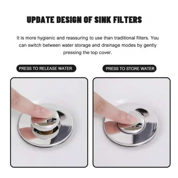 🔥Last Day Promotion 69% OFF🔥Pop Up Sink Drain Strainer----🛀Removes odors and prevents blockages