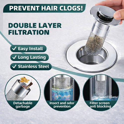 🏆Last Day Promotion 69% OFF🏆Pop Up Sink Drain Strainer----🛀Removes odors and prevents blockages