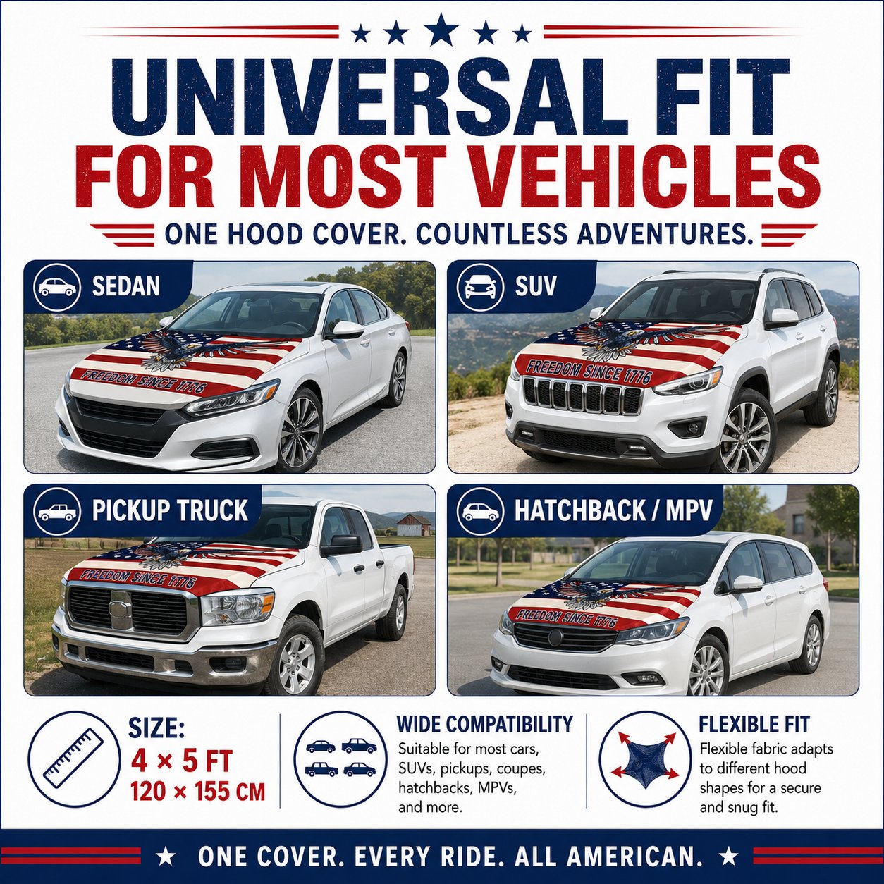 Universal American Hood Flag Cover product image 3